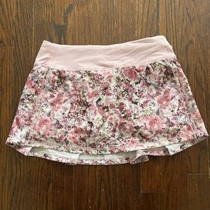 Lululemon Pink Floral Tennis Skirt